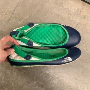 The North face Blue and Green flat shoes